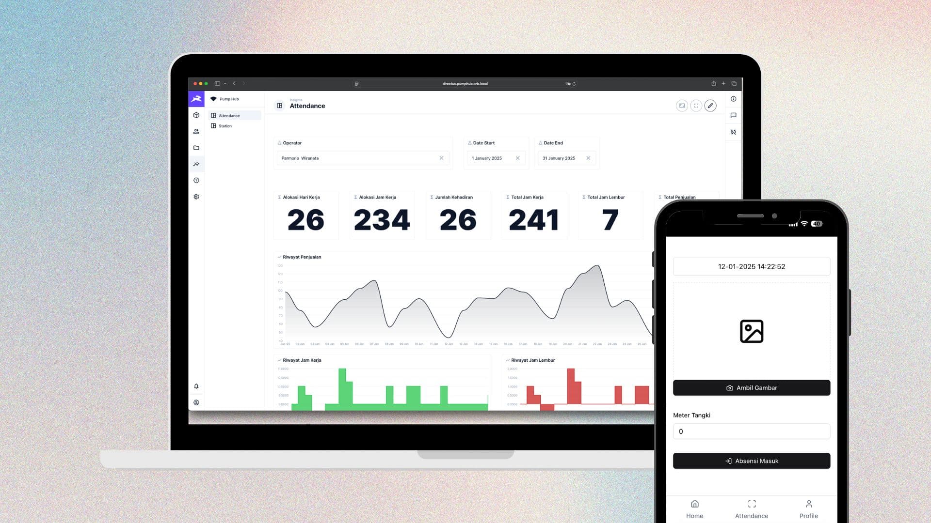 Gas Station Attendance & Tank Meter Tracker